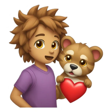 Growlith ans heart sticker