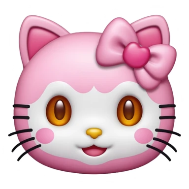 Un emoji de hellou kitty tierna sticker