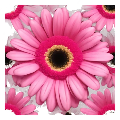 Pink Gerbera single  sticker