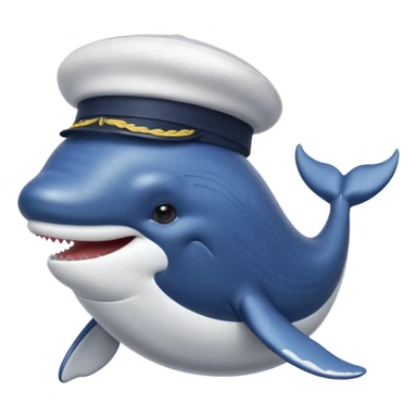 whale with a sailor hat sticker