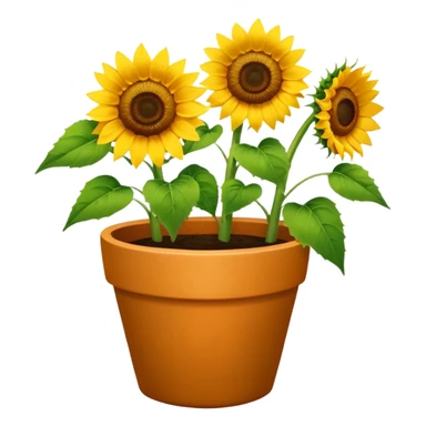 sunflowers pot sticker