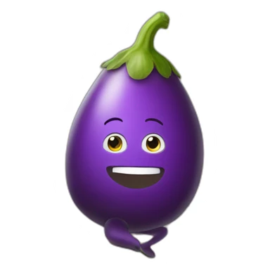 Eggplant on a StairMaster sticker