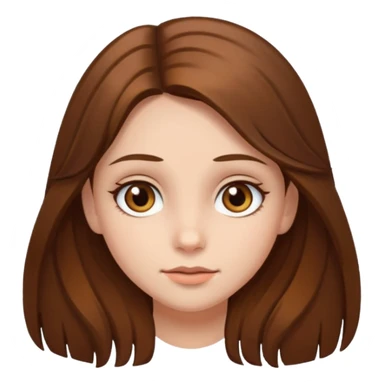 Girl with long brown hair and hazel eyes sticker