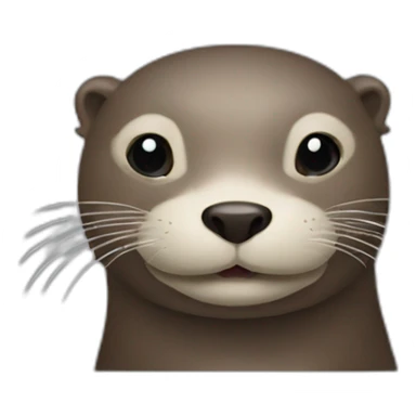 otter with information icon sticker