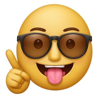 Fassa um emoji simples aquele da carinha amarelo de óculos escuro dando uma língua bem ofensiva e mostrando o dedo do meio da mesma forma sticker