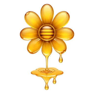 Flowers made out of honey sticker