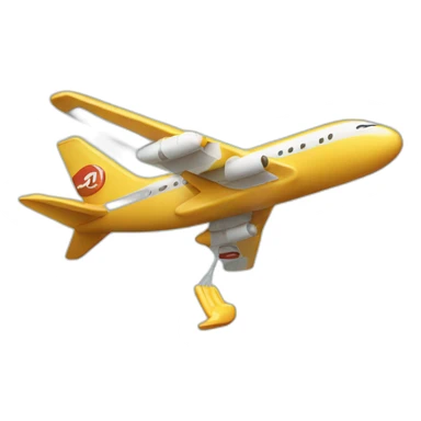 Jet plane lolly sticker