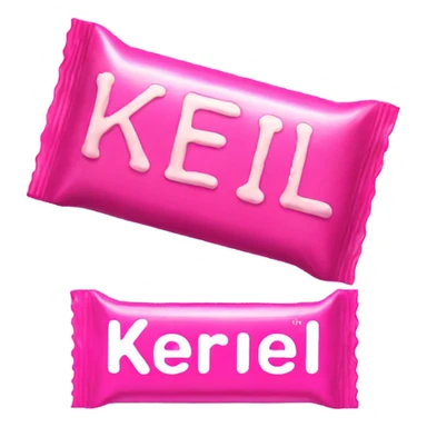 pink candy bar with the inscription “kerlli” sticker