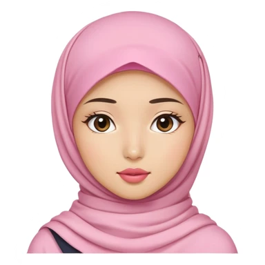 hijab girl round face small pink lips and jeon wonwoo next to her sticker