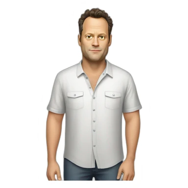 vince-vaughn cartoon wearing shirt sticker
