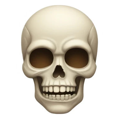 Skull frown sticker