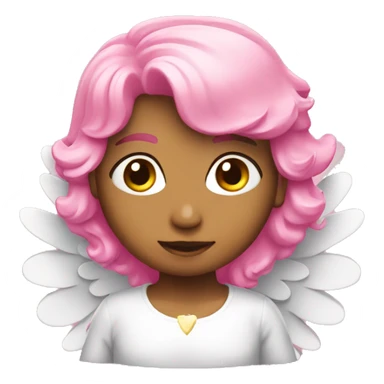 Pink angel sticker