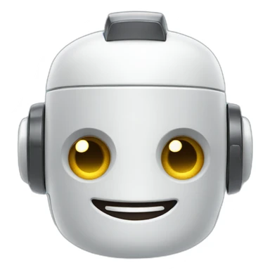 A friendly robot with a smile sticker