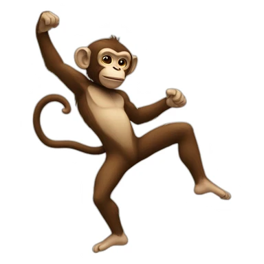 Monkey high kick sticker