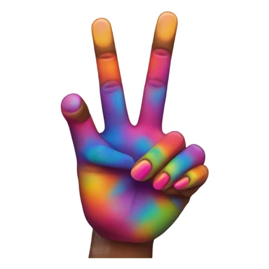 Middle finger with painted nails sticker