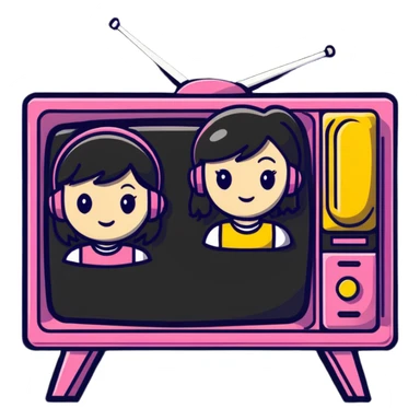 TV Girl band logo with vintage vibes sticker