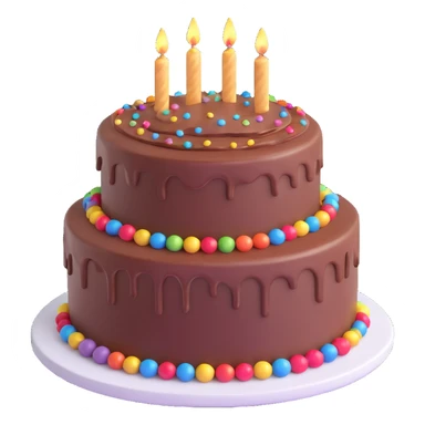 delicious chocolate cake with sparkles sticker