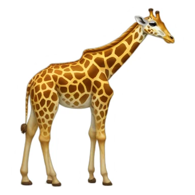 Girafe sur tortue sticker