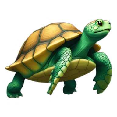 Tortue sur une tortue sticker