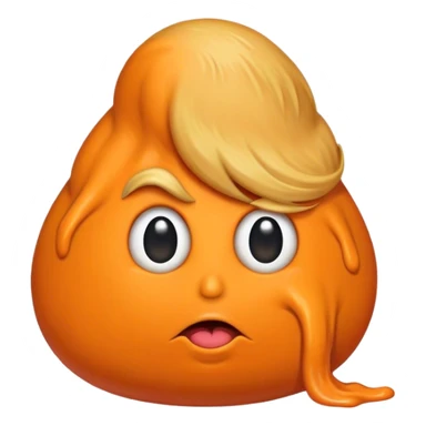 Poop blob colored orange with Donald Trump’s hair sticker
