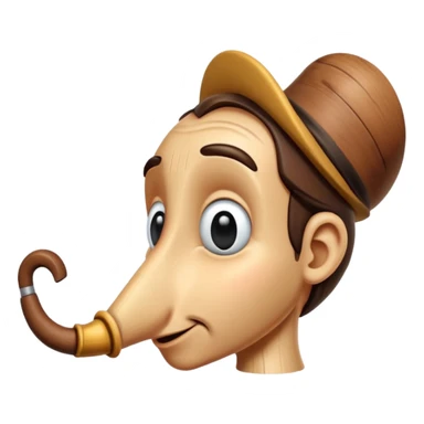 pinocchio long nose sticker