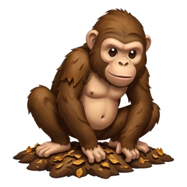 🦍 +💩 sticker  sticker
