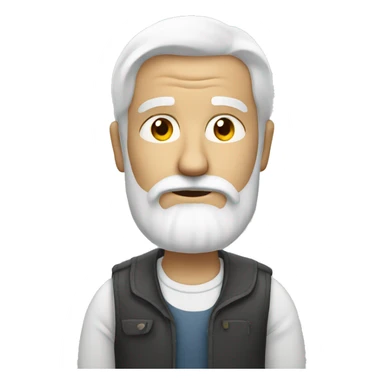 A white bearded man thinking  sticker