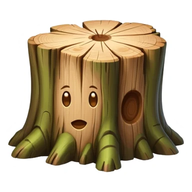 tree trunk block no face sticker