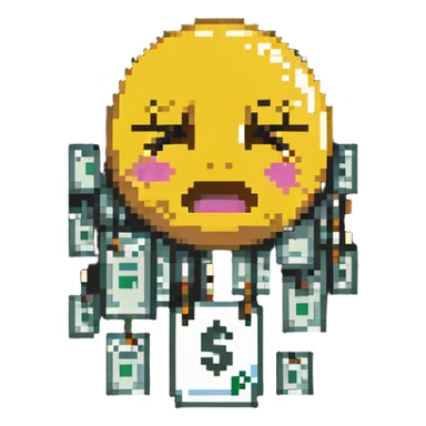 crying emoji with money sticker