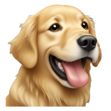 golden retriever licking someone’s face sticker