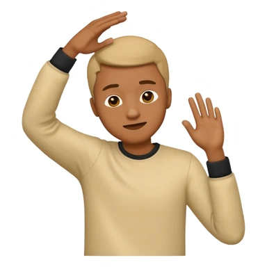Un gars qui fait un dab. Mais avec le style des emojis apple sticker