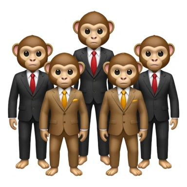 monkey in suits sticker