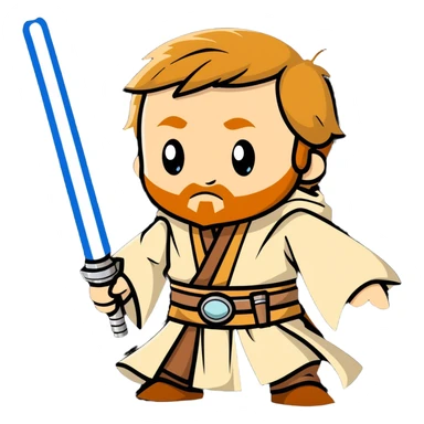Derpy obi wan kenobi  sticker