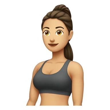 mujer embarazada haciendo gym sticker