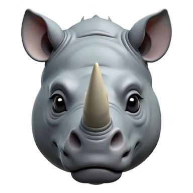 cinematic-noble-rhinoceros-portrait-emoji,-poised,-with-a-massive,-powerful-build-and-a-thick,-hide-of-slate-gray,-deep-set-soulful-piercing-eyes,-simplified-yet-sharp-and-sophisticated-features,-highly-detailed, with large black eyes, szoomed out showing houlders sticker