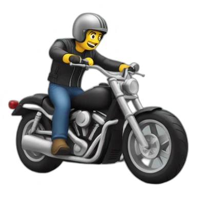 Biker saltando un charco sticker