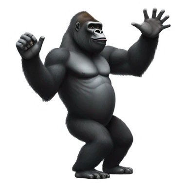 Gorilla high fiving a human  sticker