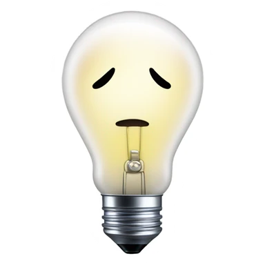 A light bulb is giving off light.
 sticker