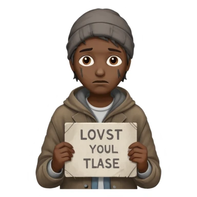 homeless job icon sticker