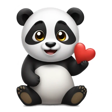 Panda sending love  sticker