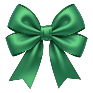 Green bow emoji sticker