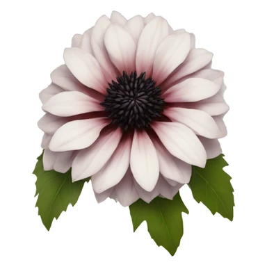 Black dahlia flower sticker