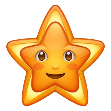 i want star in orange sticker