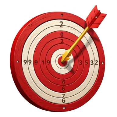 Angled target with an arrow in the center sticker