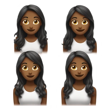 Amigas haciendo un corazon una de pelo negro piel blanca y otra de pelo cafe de piel blanca sticker