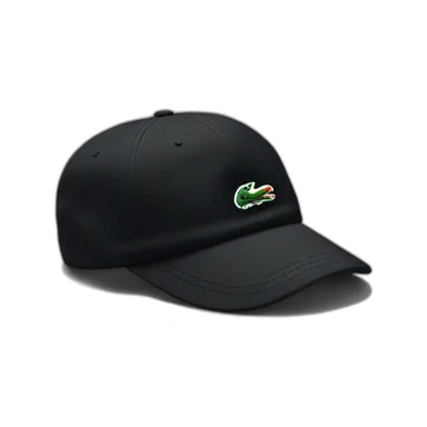Casquette Lacoste noir sticker