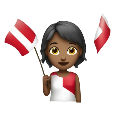 Women Holding poland Flag sticker