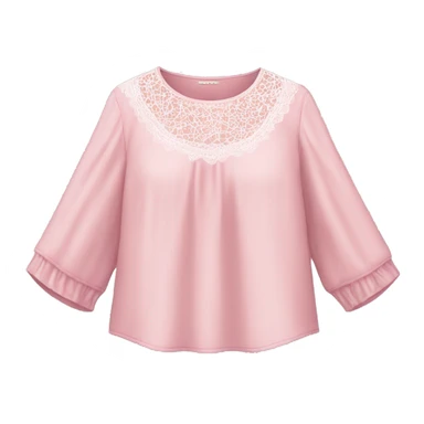  pink top with lace sticker