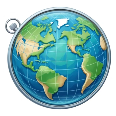 an icon featuring an earth with attitude and longitude lines, a textbook, and a topographic map, symbolizing geography as a science. The design includes a compass, mountain ranges, and rivers, representing the study of Earth's features and landscapes. Transparent background highlights geography. sticker