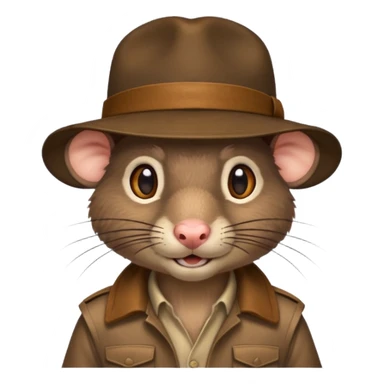 🐀 wearing Indiana jones hat sticker